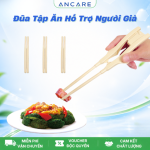 Đũa Tập Ăn Cho Người Già & Bệnh Nhân – Cầm Nắm Dễ Dàng, Dùng Được Cả 2 Tay | Tặng Kèm 3 Đầu Đũa  4.3  4 đánh giá (Sao chép)