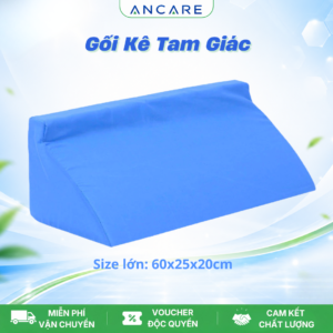 Gối Tam Giác Kê Lưng Nghiêng Xoay Lật Cho Người Bệnh – Chống Loét, Giảm Mỏi, Dễ Vệ Sinh