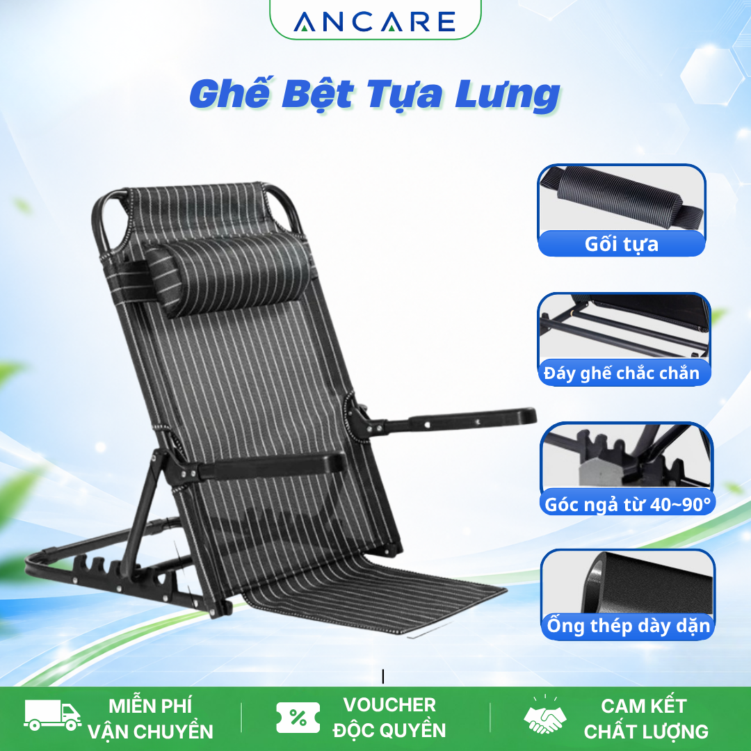 Ghế Ngồi Bệt Tựa Lưng Gấp Gọn Thư Giãn – Ghế Ngồi Học Bài, Chơi Game, Xem Phim, Du Lịch Dã Ngoại