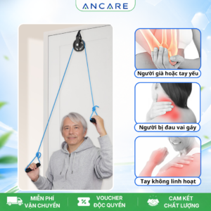Dụng cụ tập kéo tay phục hồi cơ tay sau tai biến - Ròng rọc tập tay gắn cửa