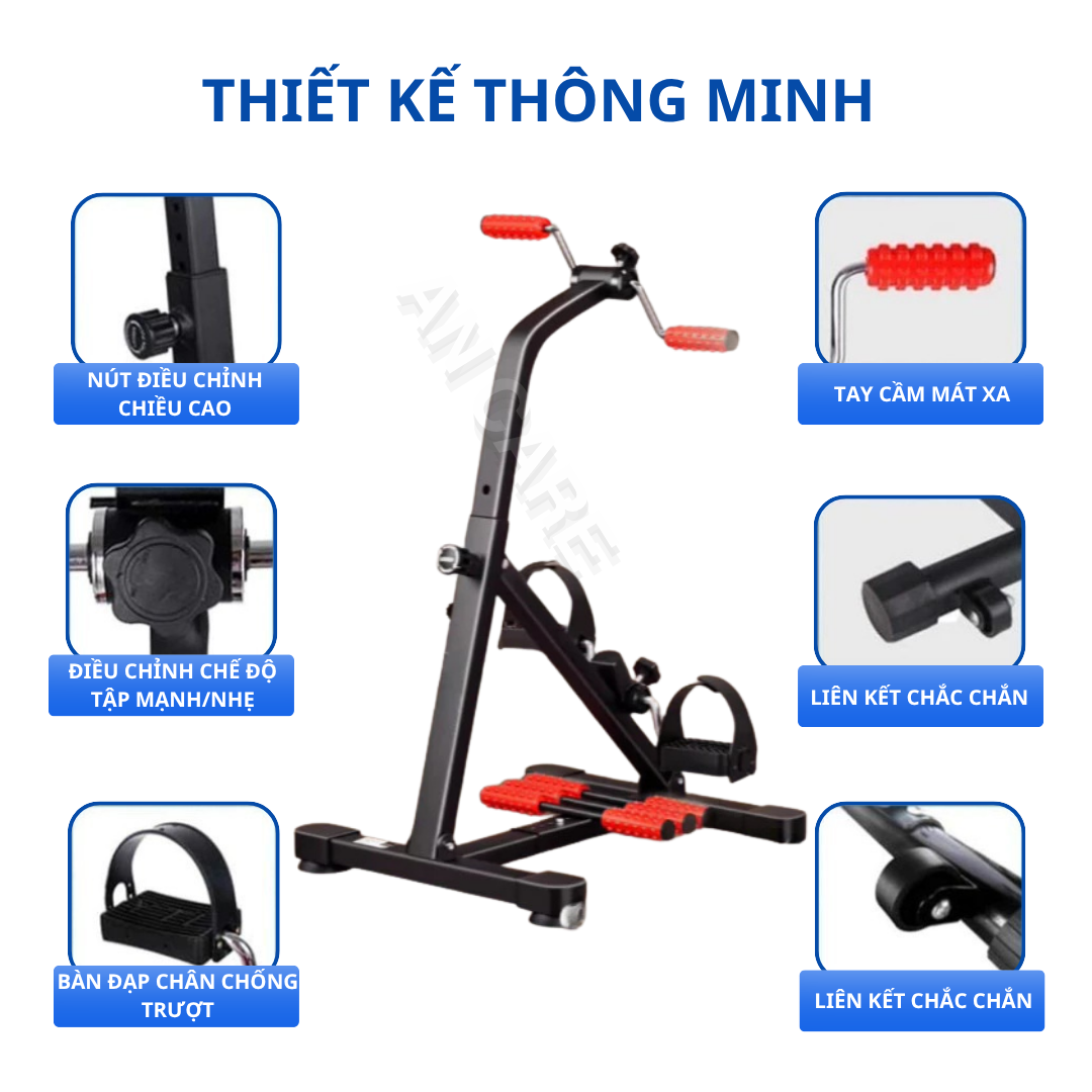 Xe đạp 2 tầng tập vận động tay chân tại nhà cho người già, người sau tai biến - Ảnh 2