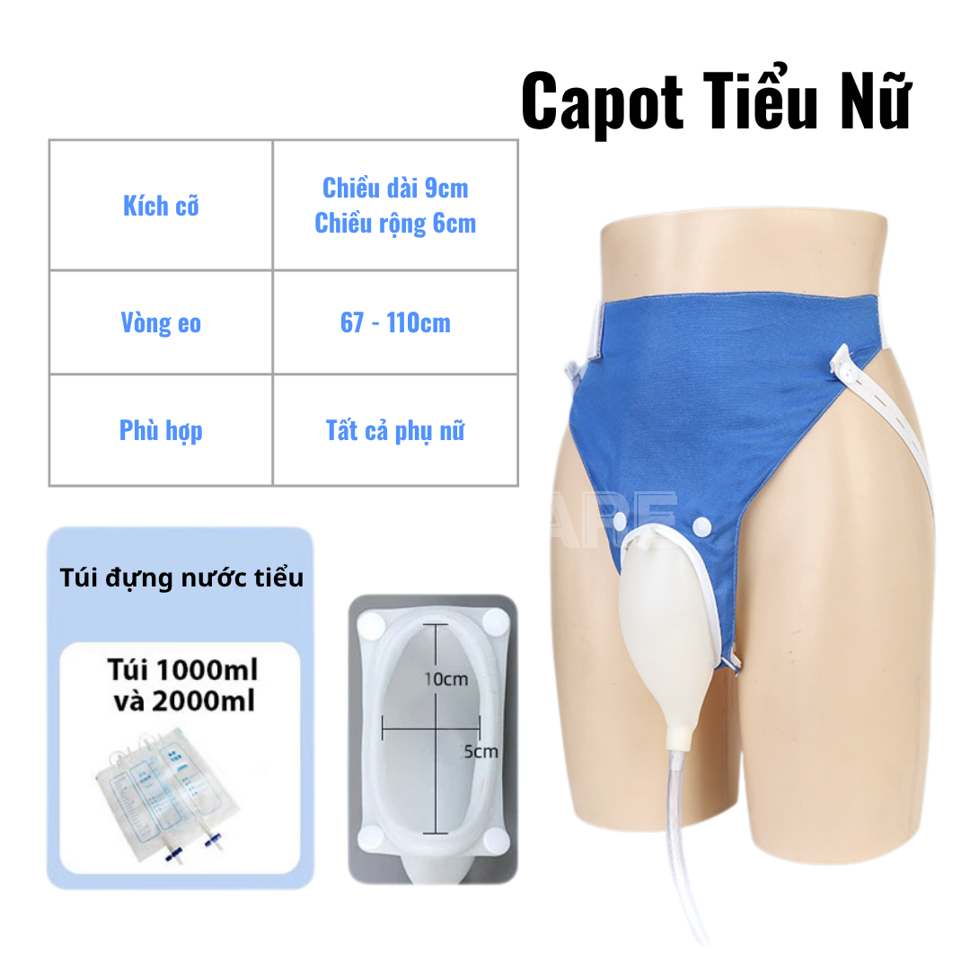 Capot Chụp Tiểu Nam Nữ – Dụng Cụ Hỗ Trợ Đi Tiểu Người Già, Người Bệnh – Silicon An Toàn, Kèm Túi 2 Nước Tiểu - Ảnh 4