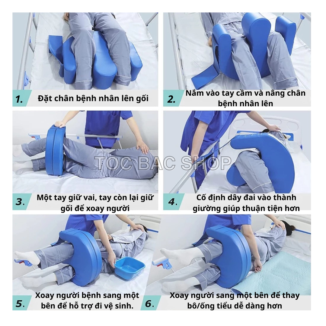 Gối Lật Bệnh Nhân Đa Năng – Hỗ Trợ Chăm Sóc Người Già, Người Bệnh Khó Cử Động – Bền Đẹp, Dễ Vệ Sinh - Ảnh 3