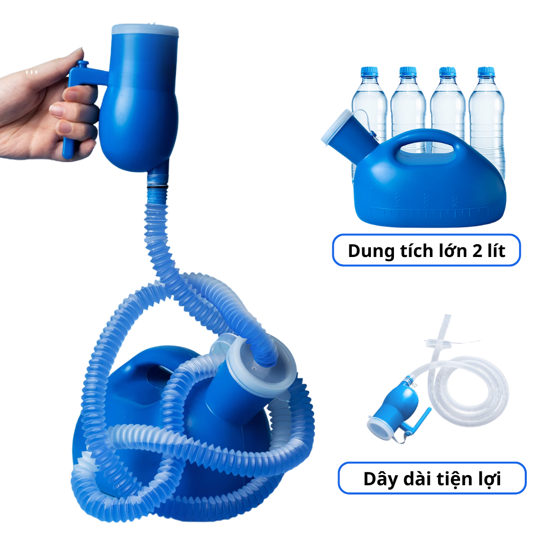 Bô Tiểu Nam Cho Người Già, Người Bệnh – Bình Đi Tiểu 2L Có Ống Dài Chống Đổ, Tiện Dụng Tại Giường - Ảnh 8