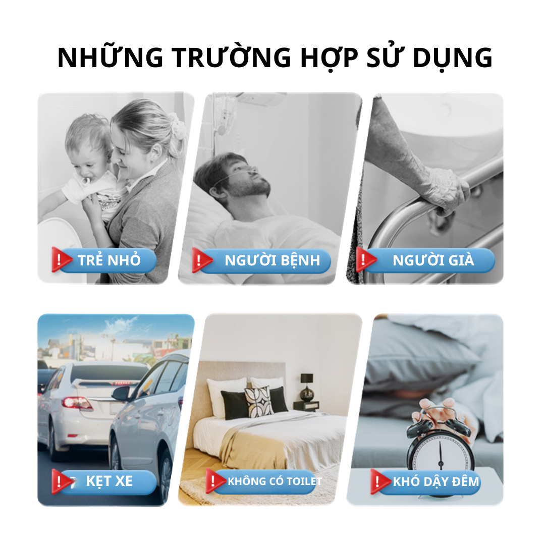 Bô Tiểu Nam Cho Người Già, Người Bệnh – Bình Đi Tiểu 2L Có Ống Dài Chống Đổ, Tiện Dụng Tại Giường - Ảnh 5