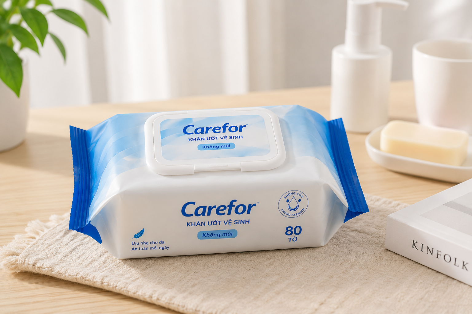 Khăn ướt vệ sinh không mùi Carefor – Dịu nhẹ, an toàn cho người cao tuổi - Ảnh 2